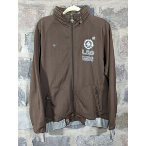 LRG Jacket Men's‎ Medium Brown White The Original Research Group Streetwear